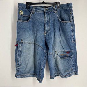 96 North Jean Shorts Mens 40 Blue Vintage Y2K Denim Grunge Skater 90s Baggy Oo